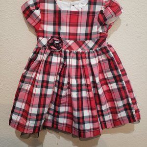 Carter's red plaid dress 18 months